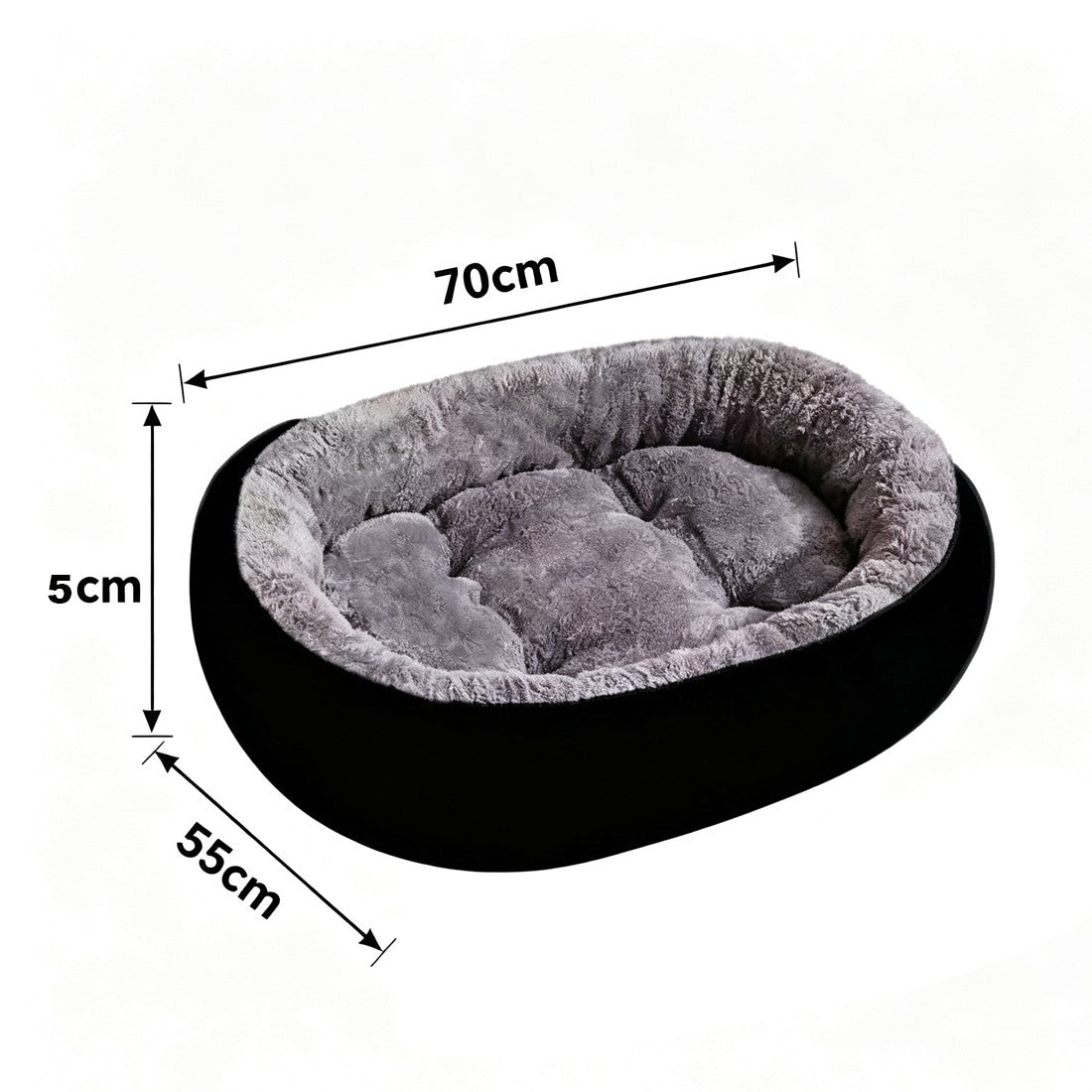 Cama Acolchada y Lavable de Felpa para Perros y Gatos