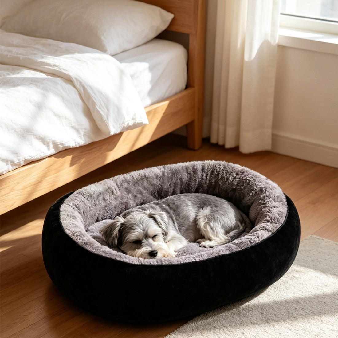 Cama Acolchada y Lavable de Felpa para Perros y Gatos