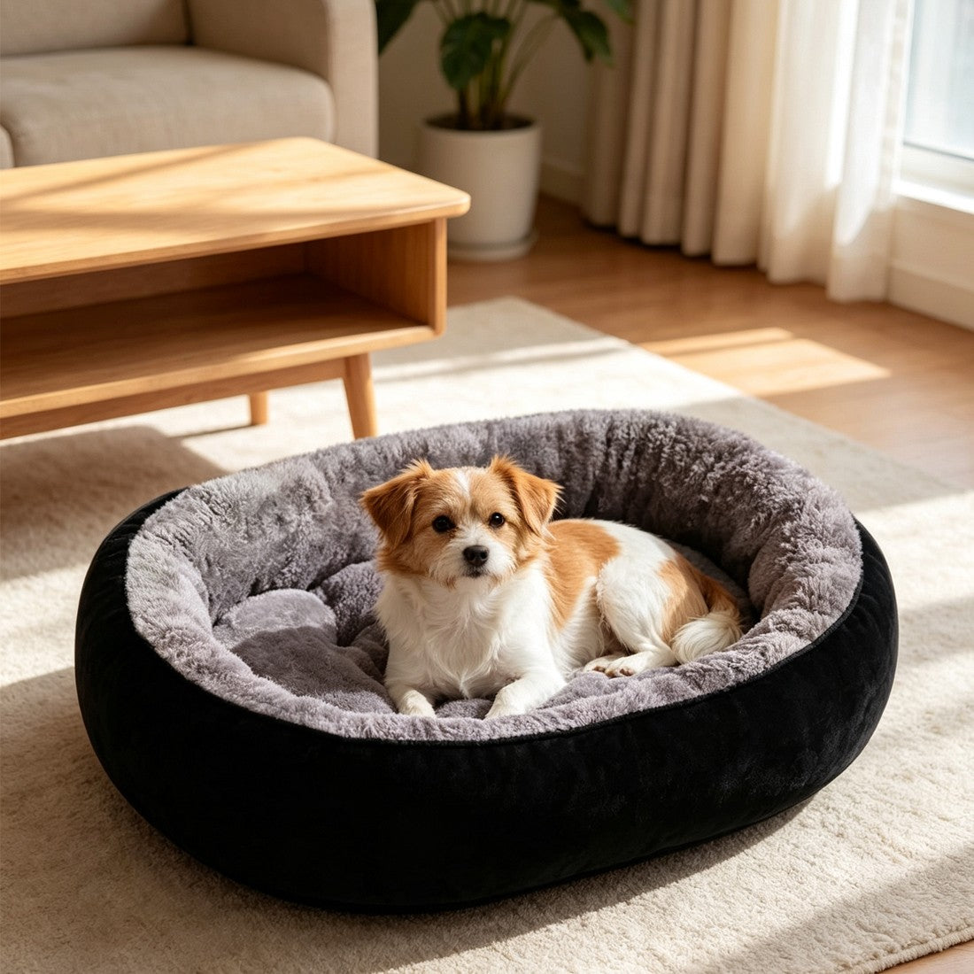 Cama Acolchada y Lavable de Felpa para Perros y Gatos